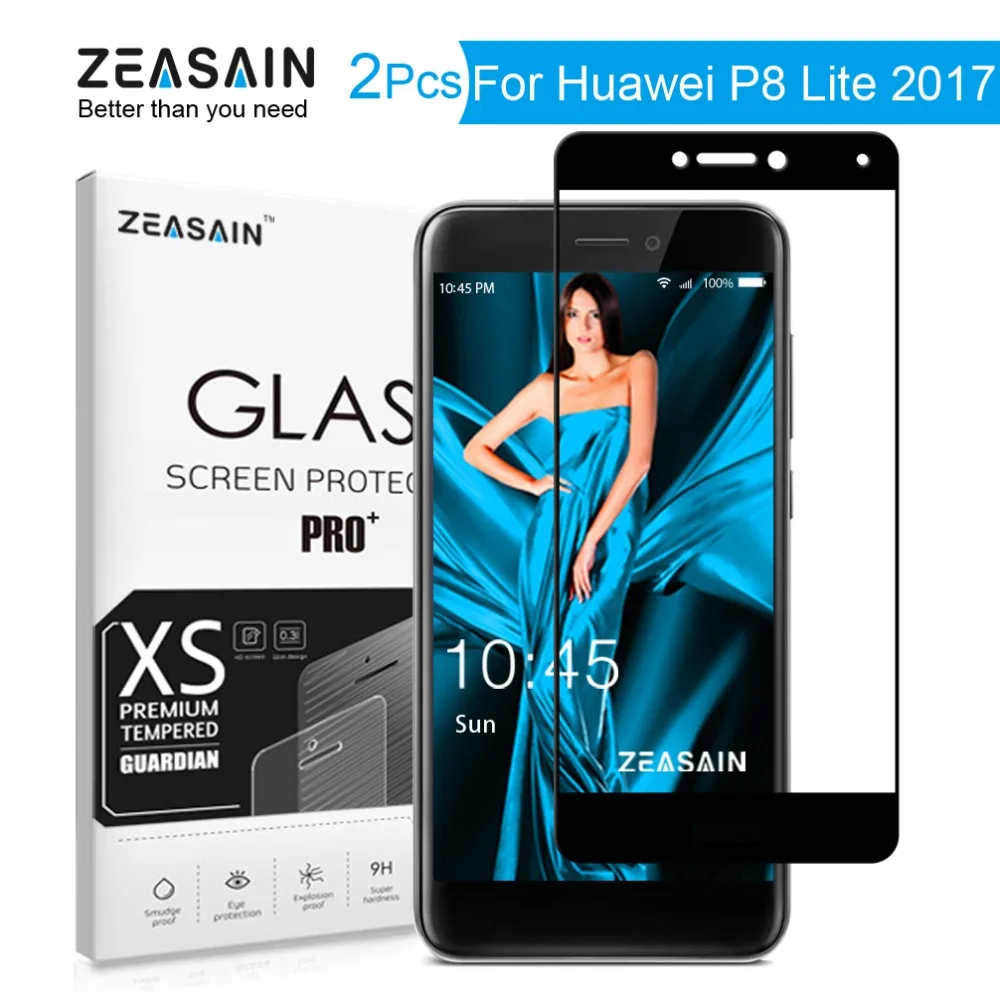 

2 шт./упаковка, закаленное стекло 9H 2.5D для Huawei P8 Lite P8Lite 2017