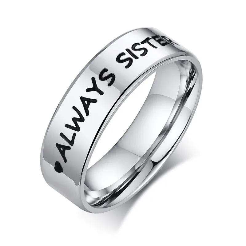 R-509S 6 мм Soul Sisters кольца для женщин нержавеющая сталь лучший друг дружба подарок Сестра ювелирные изделия - Цвет основного камня: R-509S