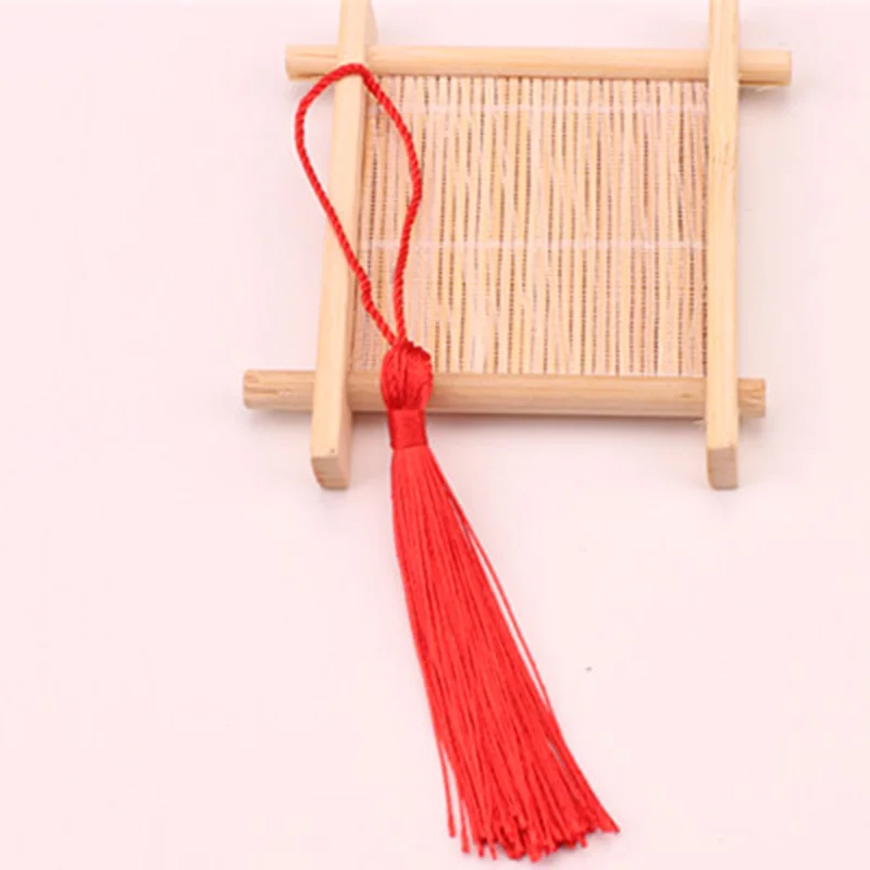 10 шт 8 см кисточки для ювелирных изделий diy ключ кисточки шелк бахрома отделка для штор Закладка с кисточкой кулон - Цвет: 1