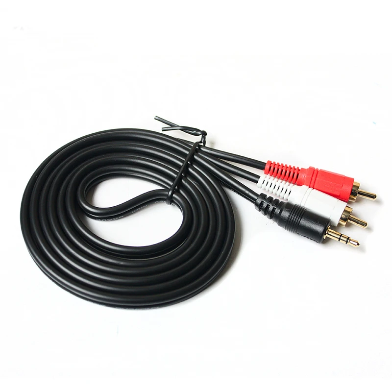 Аудиокабель с разъемом 3 5 мм на 2RCA Аудиокабели Aux 1 mStereo RCACable аудиокабель AUX 2