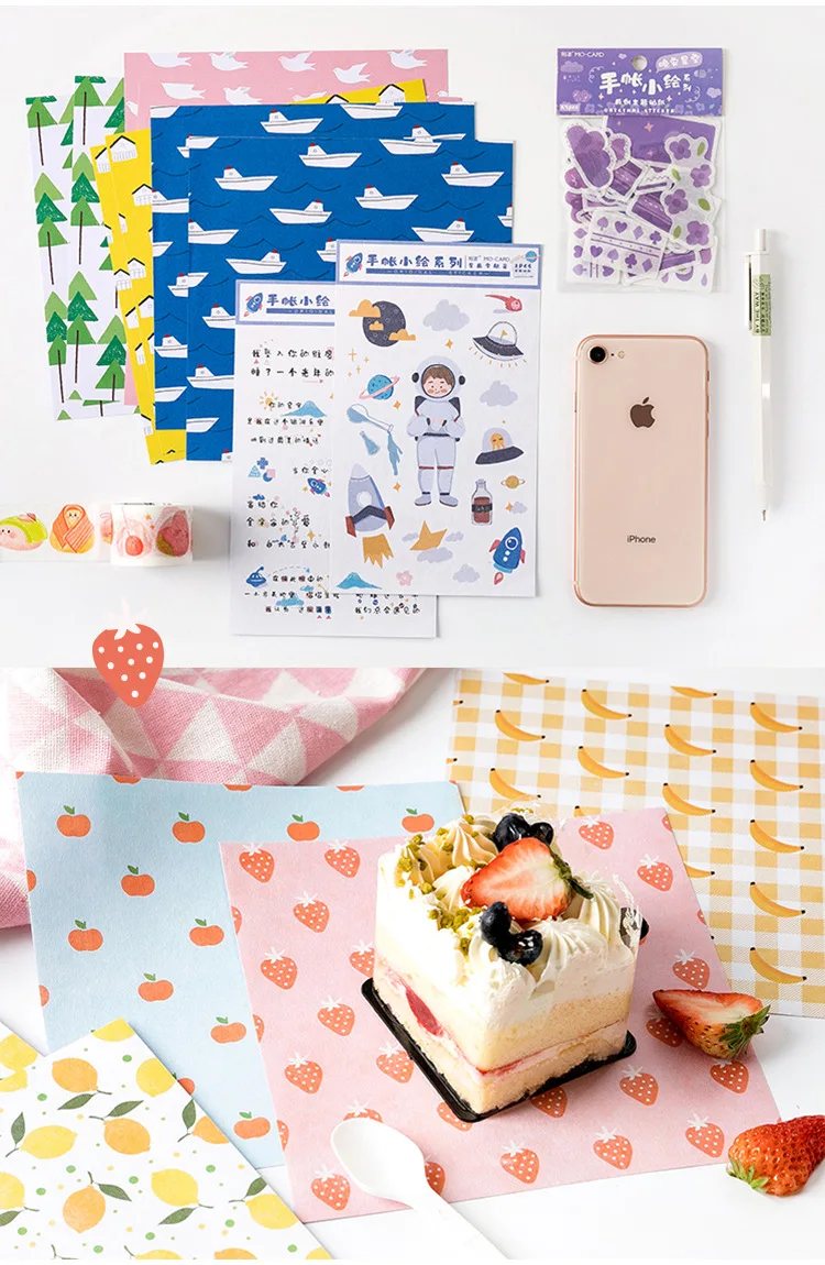 16 Дизайн Kawaii бумажная наклейка планировщик для скрапбукинга наклейка для дневника Diy Декор Детский подарок Корейский милые канцелярские принадлежности