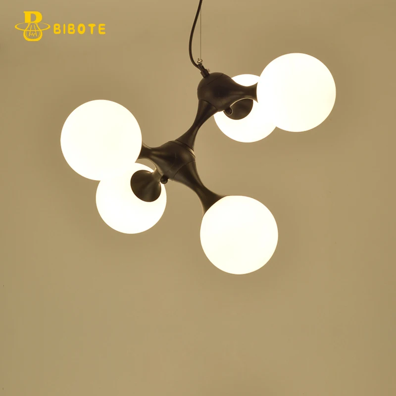 Дизайнерские Люстры в скандинавском стиле Подвесная лампа виде веток стеклянная