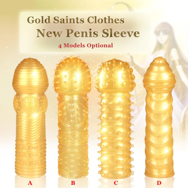 1 шт. новый золотой рукав для пениса наконечники в форме золотых святых