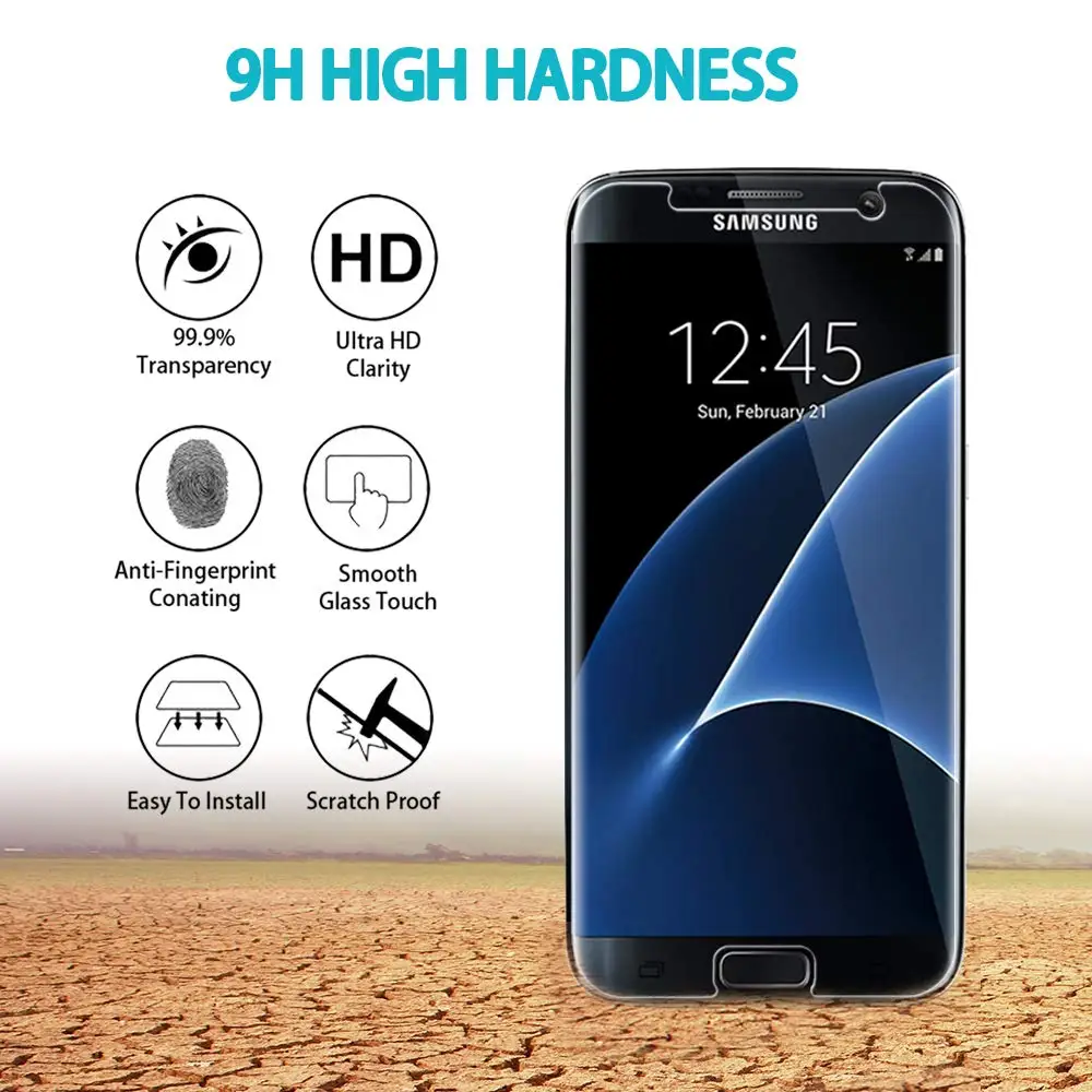 Новые 9H HD закаленные очки для Samsung Galaxy S7 закаленное стекло защита экрана Ультра