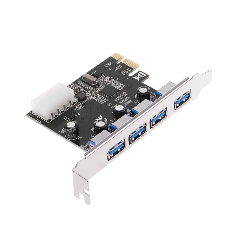 4 портовый PCI E к USB 3 0 HUB Express адаптер расширения скорость 5 Гбит/с для компонентов