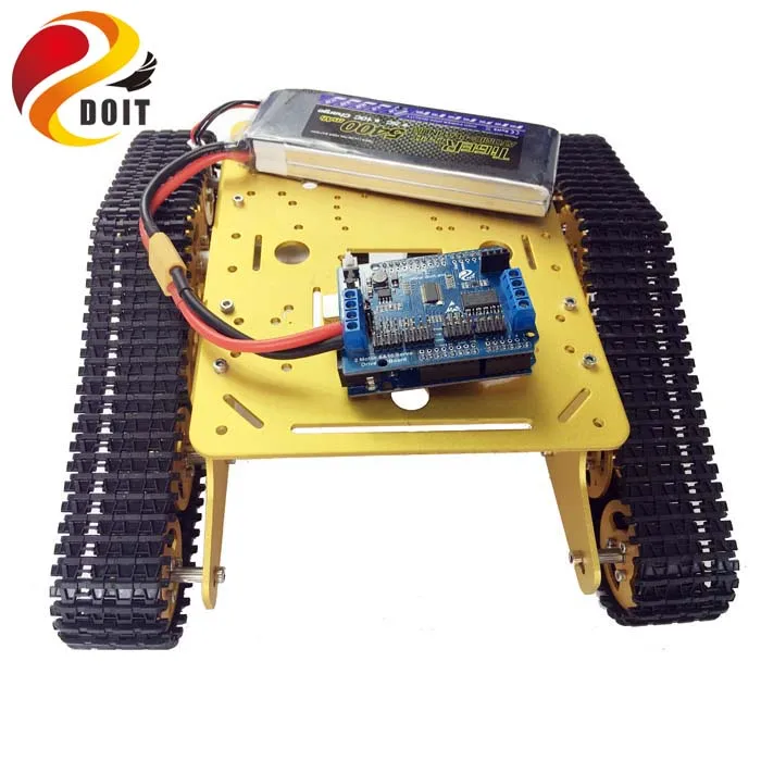 Макетный набор DOIT Радиоуправляемый Танк T300 от ESPduino с мотором L293D гусеничная