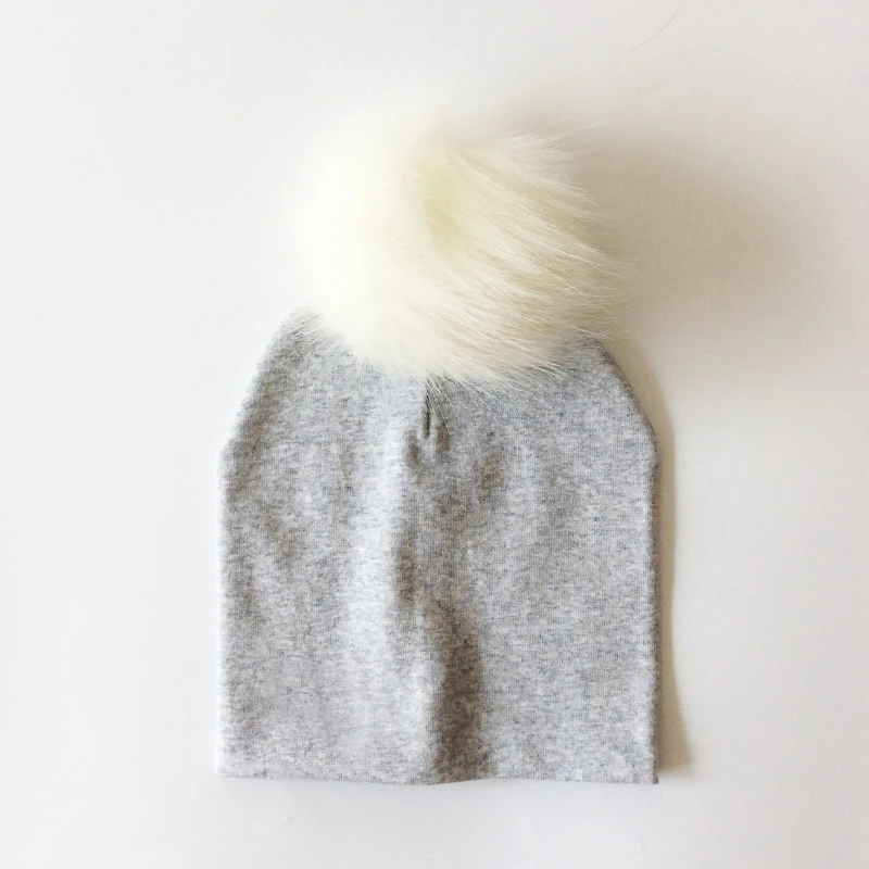 light grey Шапка детская искусственные енот фур шапки для девочек лже- енот волосы шапка для мальчика зимой шапки детские - Цвет: light grey
