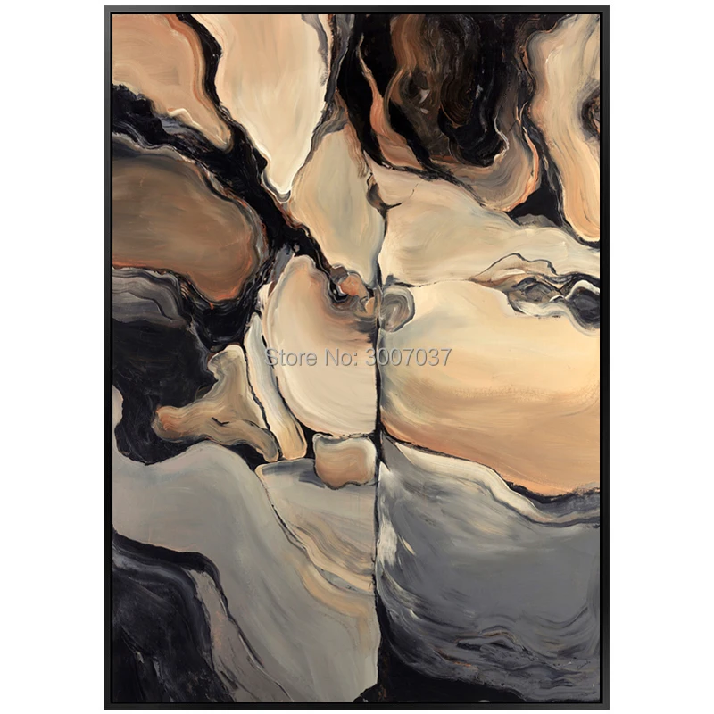 

New Arrivals 100%Hand Painted Oil Wall Art Brown and Black Abstract Oil Painting on Canvas Modern Design Art Oil Painting