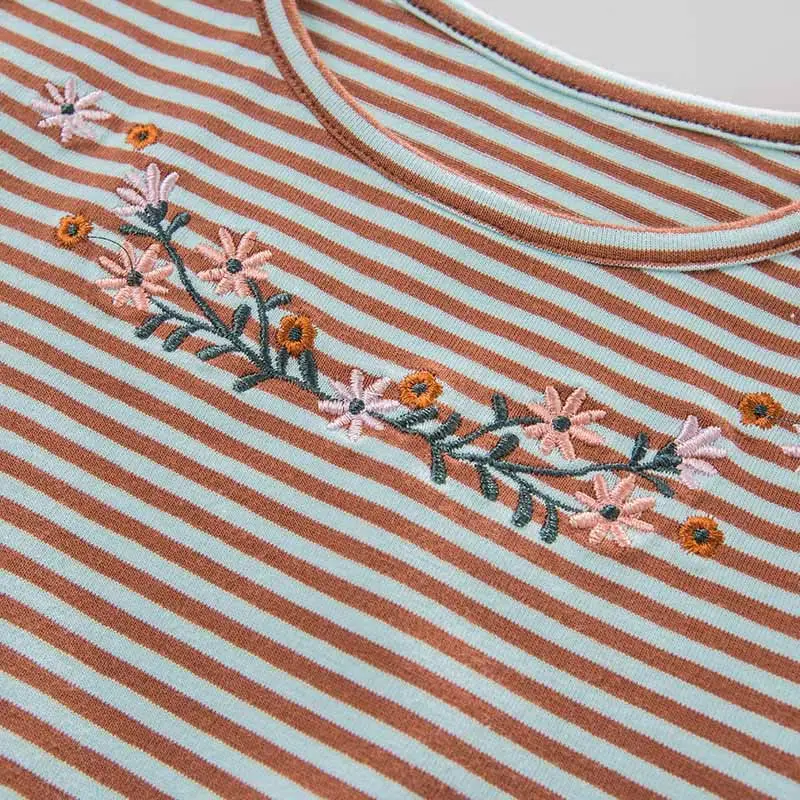 Dave bella/осенняя одежда для маленьких девочек Детская футболка с длинными рукавами