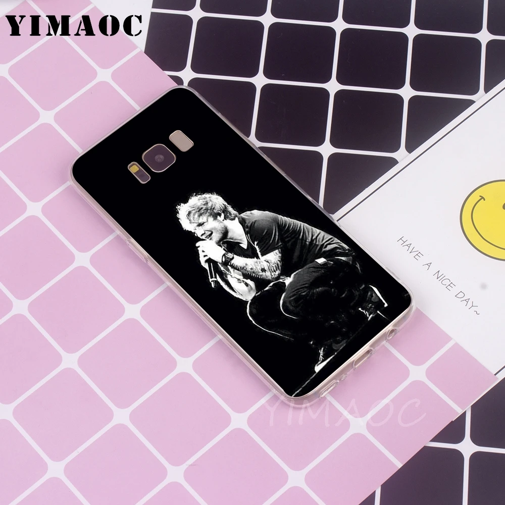Мягкий чехол YIMAOC Ed Sheean из ТПУ для Galaxy j3 j5 j6 j7 A5 2016 2017 A6 A9 2018 Note 8 9 S7 edge S8 S9 S10 Plus S10e |