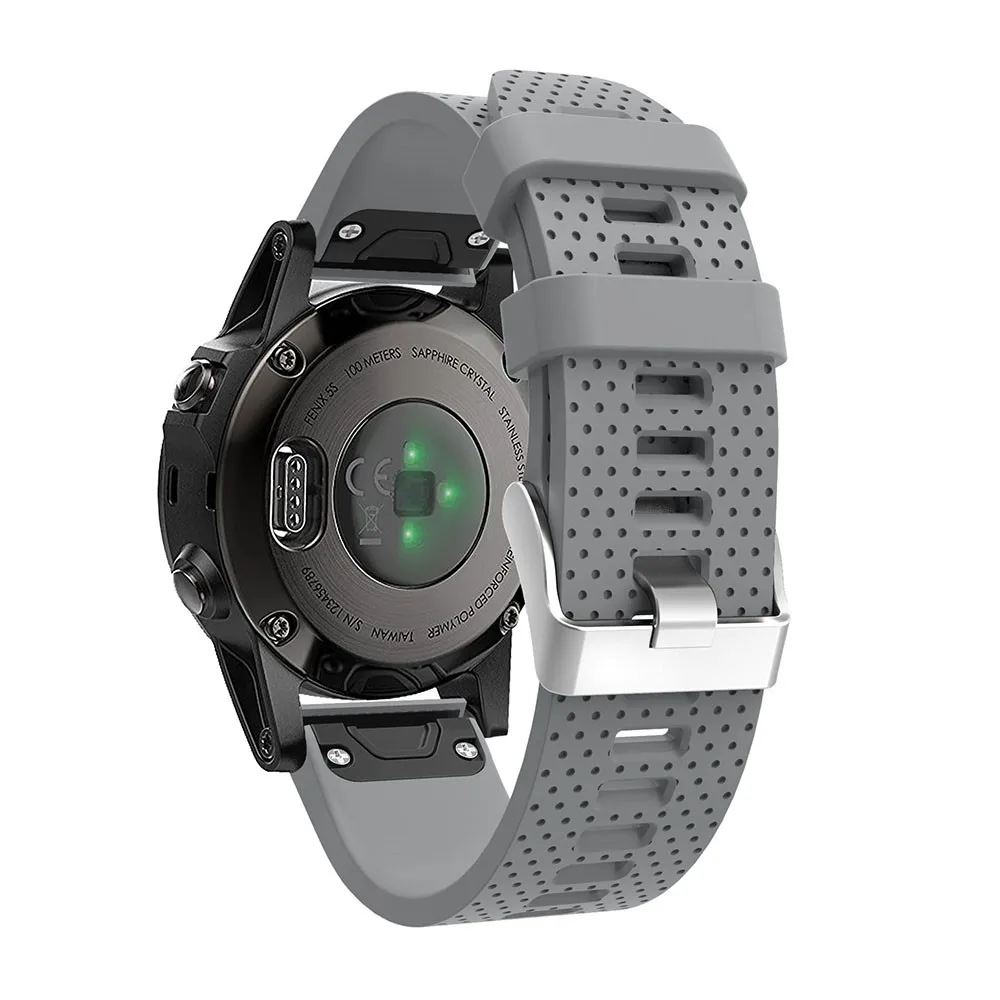 gray Силиконовый мягкий спортивный браслет ремешок для Garmin Fenix 5s часы замена Смарт-браслет ремешок - Цвет ремешка: gray