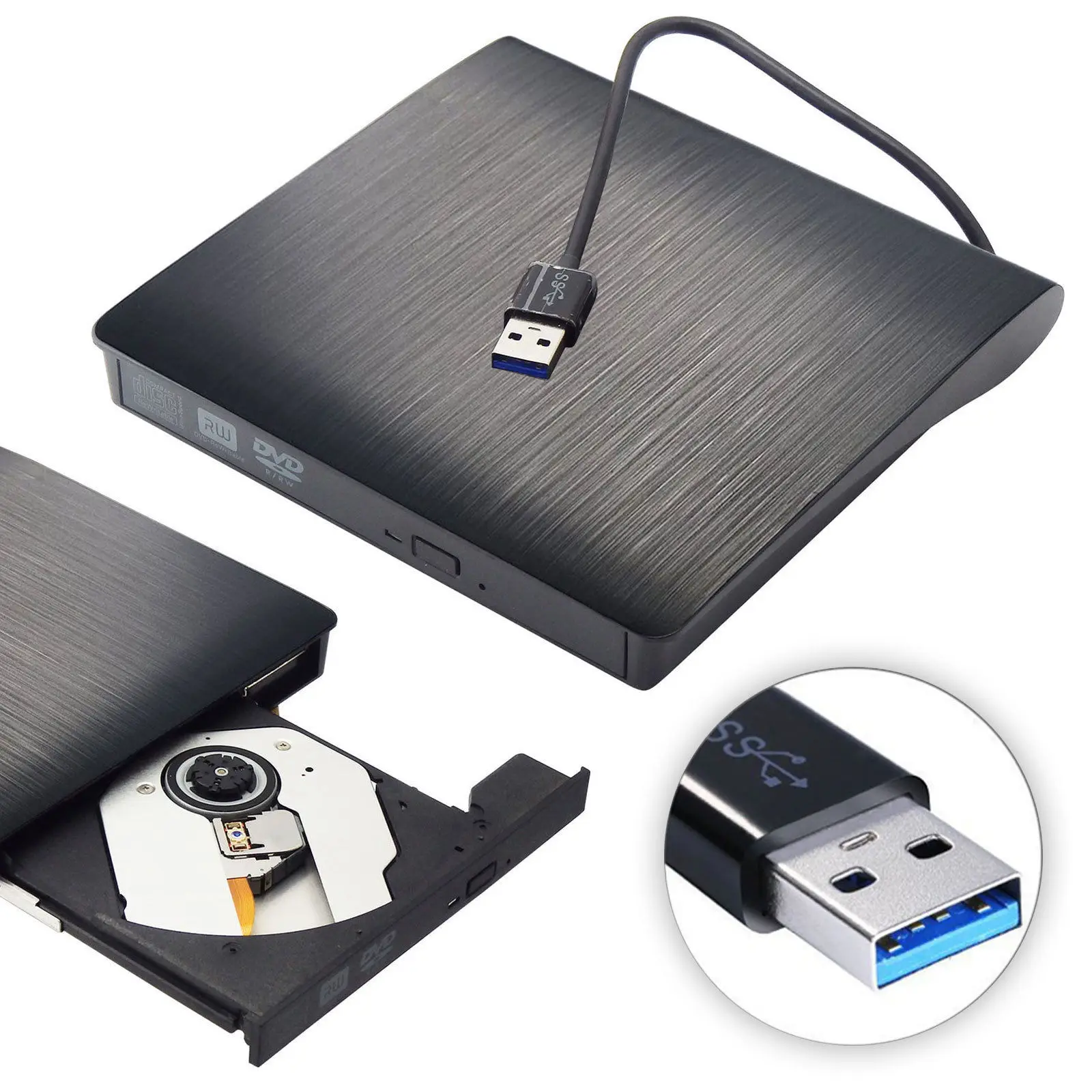 Портативный Ультратонкий USB 3 0 внешний тонкий телефон DVD проигрыватель