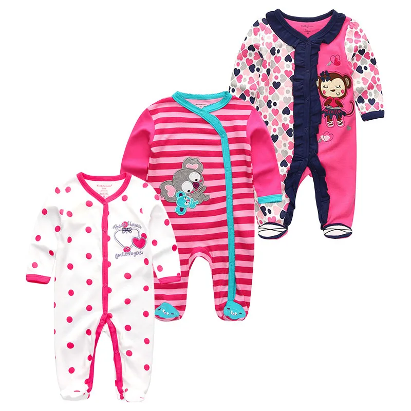 RFL3711 Детские Комбинезоны Одежда для новорожденных девочек ropa bebe хлопковые детские костюмы с длинными рукавами roupa menina детские пижамы - Color: RFL3711