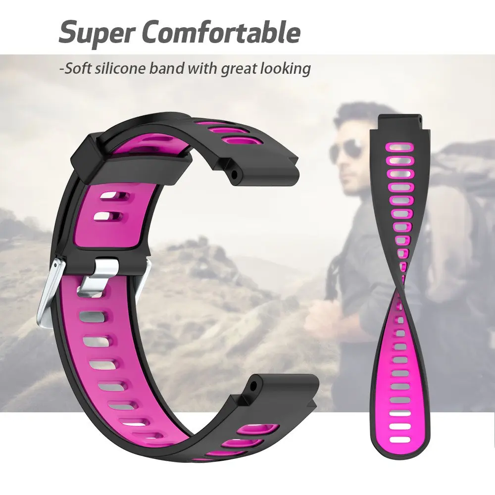 Смарт-часы ремешок для смарт-часов Garmin 235 Band Силиконовый браслет на запястье браслет для наручных часов Garmin Forerunner 230/220/235/620/630/735XT аксессуар