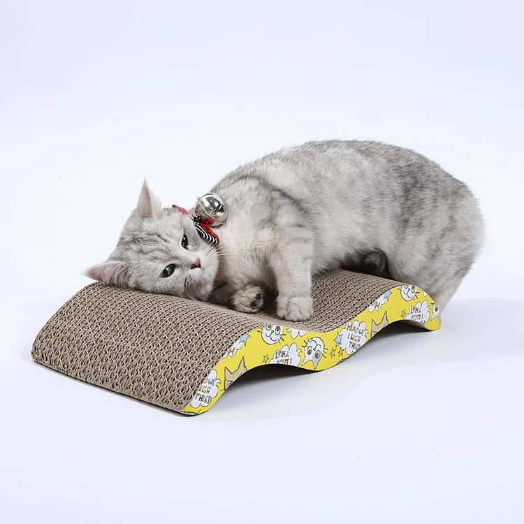 Игрушки для кошек, скребок для когтей, Когтеточка, котенок, гофрированный бумажный коврик м формы для кошек, шлифовальный скребок для ногтей, матрас для кошек
