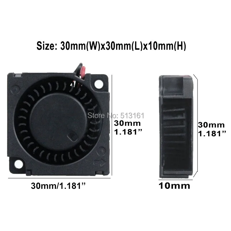 Gdstime DC 5 В 2Pin 30 мм 30x30x10 мм 3 см 3010 шарикоподшипник мини вентилятор охлаждения