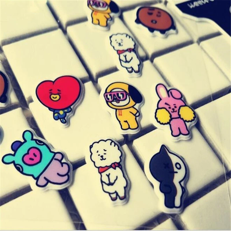 БЦ BT21 дважды семнадцать хотите один GOT7 стикер фигурку игрушки для детей подарок