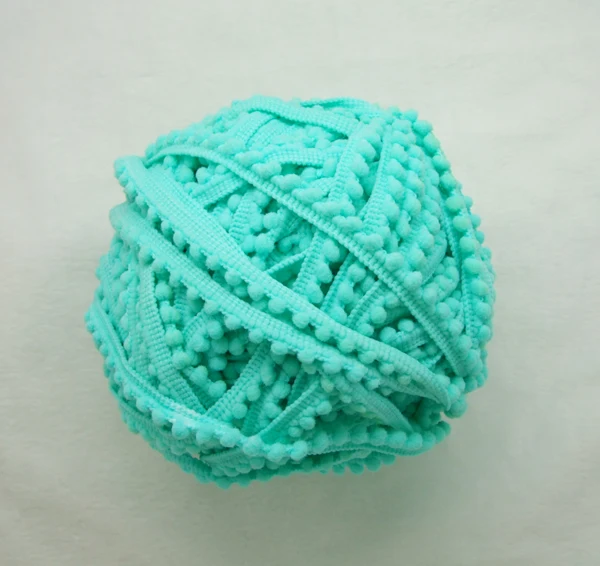 5 ярдов милый светло-бирюзового синего цвета из полиэстера с помпоном кисточками