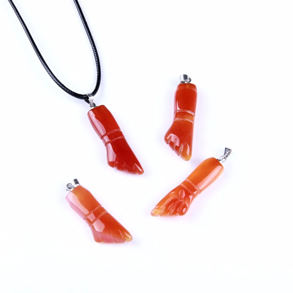 Tumbled 1," Carnelian Hand Carvd камень большой палец вверх Подвеска" Кулак "Кристалл Рейки заживление Diy аксессуары для изготовления украшений