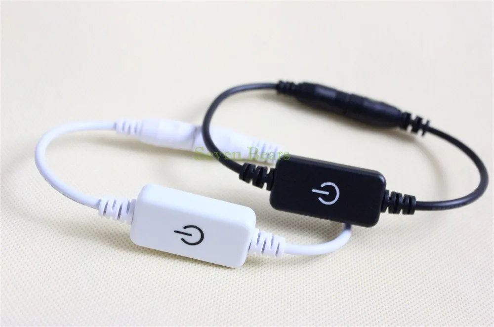 ITouch светодиодный сенсорный диммер с штекером постоянного тока для одноцветной светодиодной ленты постоянного тока 12 В/24 В в линейном стиле черный/белый