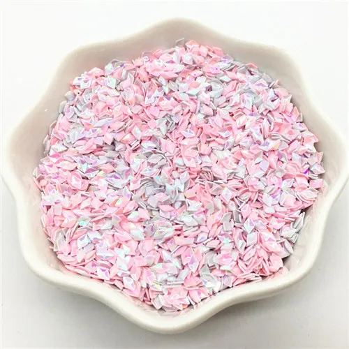 White pink 10 г 20 г блестящая блестка для ногтей в форме бриллианта 3 мм ПВХ 3D Блестки для девочек дизайн ногтей маникюр свадебные конфетти украшения Lentejuelas - Цвет: White pink