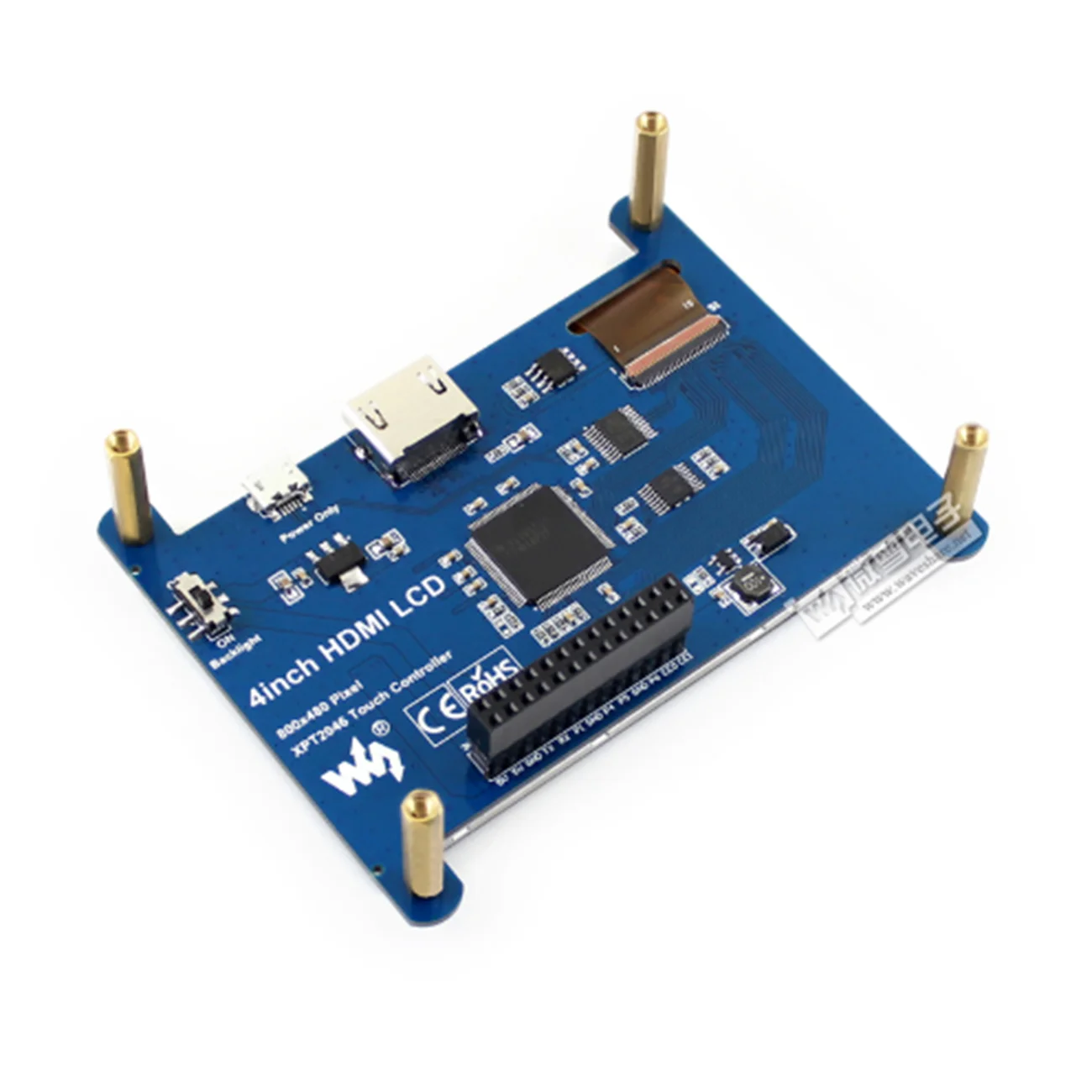 Для Raspberry дисплей 4 дюйма HDMI lcd резистивный сенсорный экран ips экран 800x480 HD