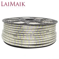 laimaik led strip light 220v waterproof ip67 led flexible strip 60ledsm 5050smd rgb led strip warm whitewhite with power plug