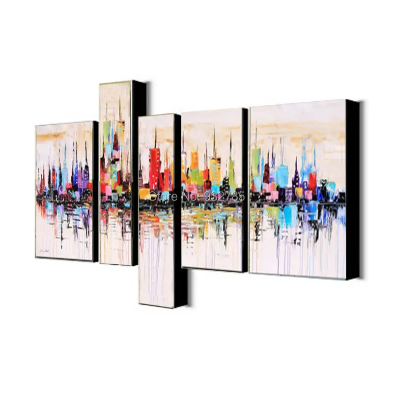 Модульная картина Нью Йорка на холсте 100% ручная роспись в американском стиле