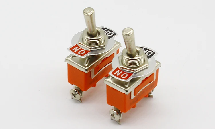 1 шт. AC 250 В 15A 2 Pin DPDT ВКЛ/ВЫКЛ 2 положения Мини тумблер E-TEN1021 оранжевый
