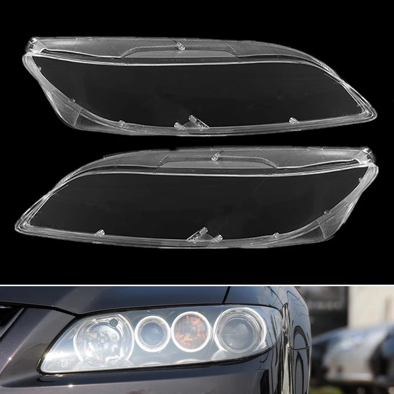 

2PCS Clear Right/Left Car Housing Headlight Lens Headlamp Lense Shell Cover Lamp Assembly For Mazda 6 2003- 2008