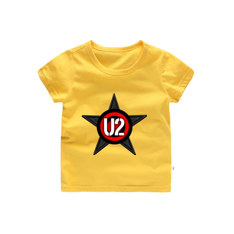 Детская U2 футболка для маленьких девочек Летнее платье с героями мультфильмов