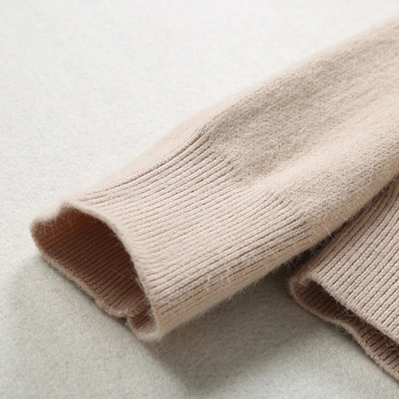 Женский шерстяной вязаный костюм мягкий теплый зимний женский пуловер средней