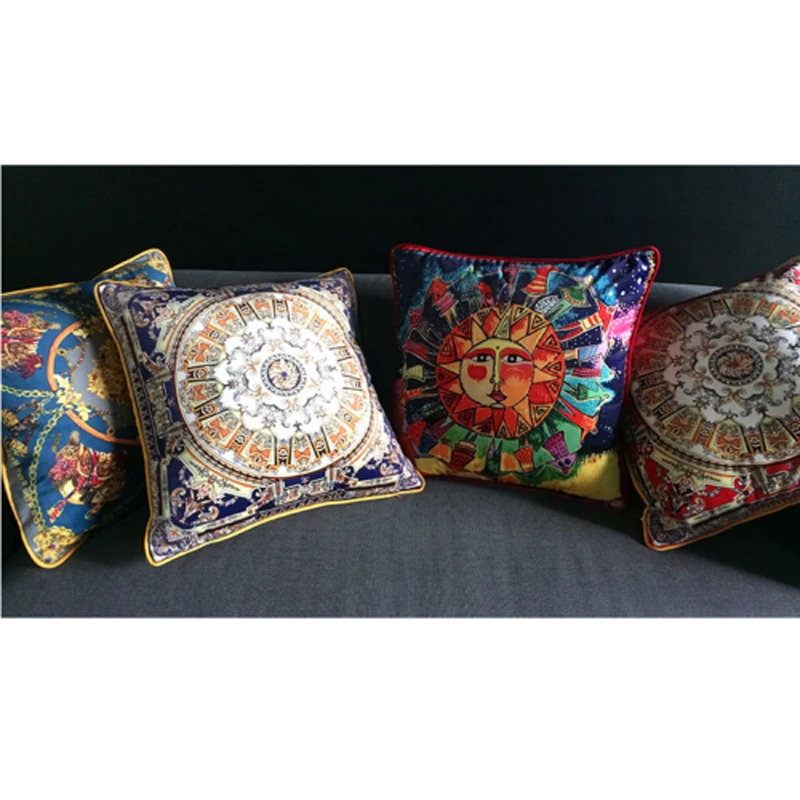 Oil Printed Style Polyester Throw Pillow Case Classic Print Cover Home Eight Styles | Дом и сад