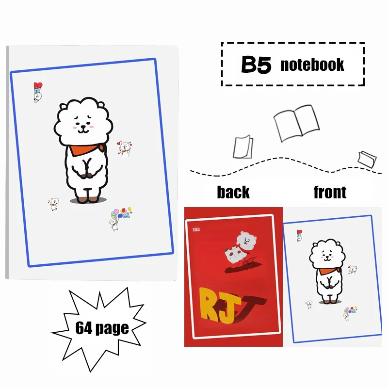 Новый Kpop BTS Bangtan Boys фанаты клуб же водонепроницаемый B5 ноутбук удобно jotter pocketbook 64