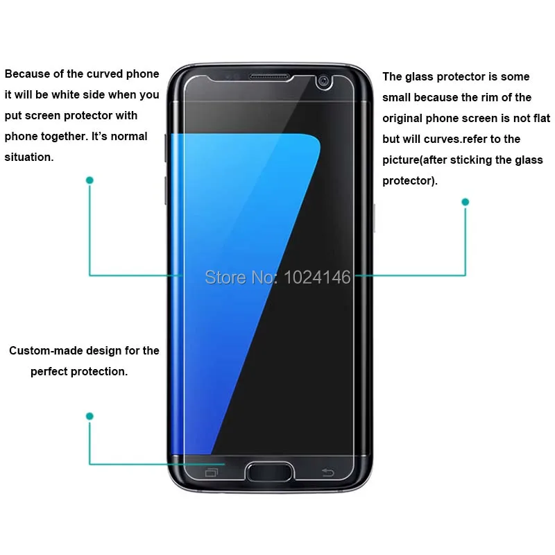 Для Samsung Galaxy S7 Edge S7Edge G9350 прозрачное закаленное стекло 5 дюйма защита для экрана
