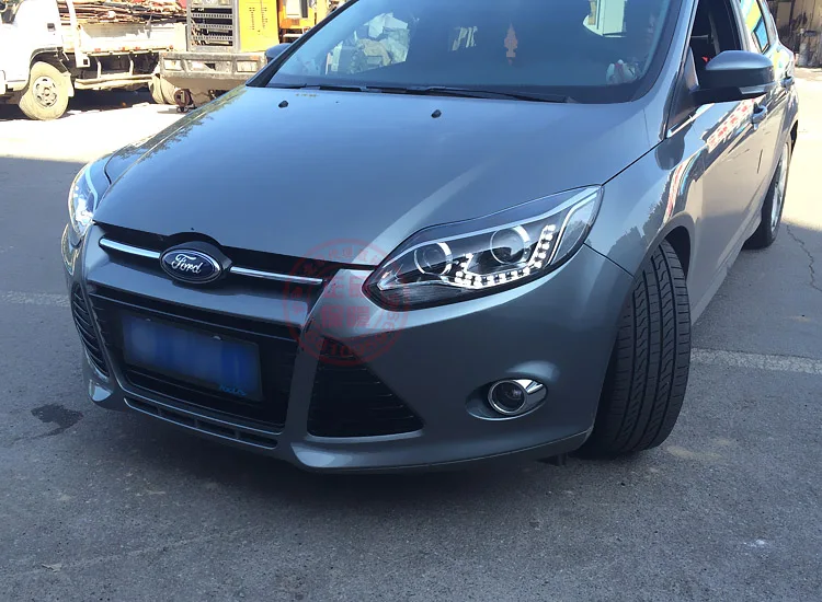 Стайлинга автомобилей корпус передней фары для Ford Focus 2012 2013 фары DRL Ford Focus 3 фары светодиодный Би-ксеноновая разрядная лампа высокой интенсивности для автомобиля аксессуары