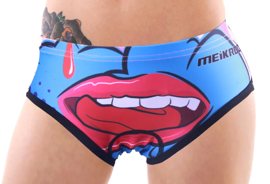 Meikroo целующиеся Велосипедное нижнее белье трусы с силиконовой стелькой женские