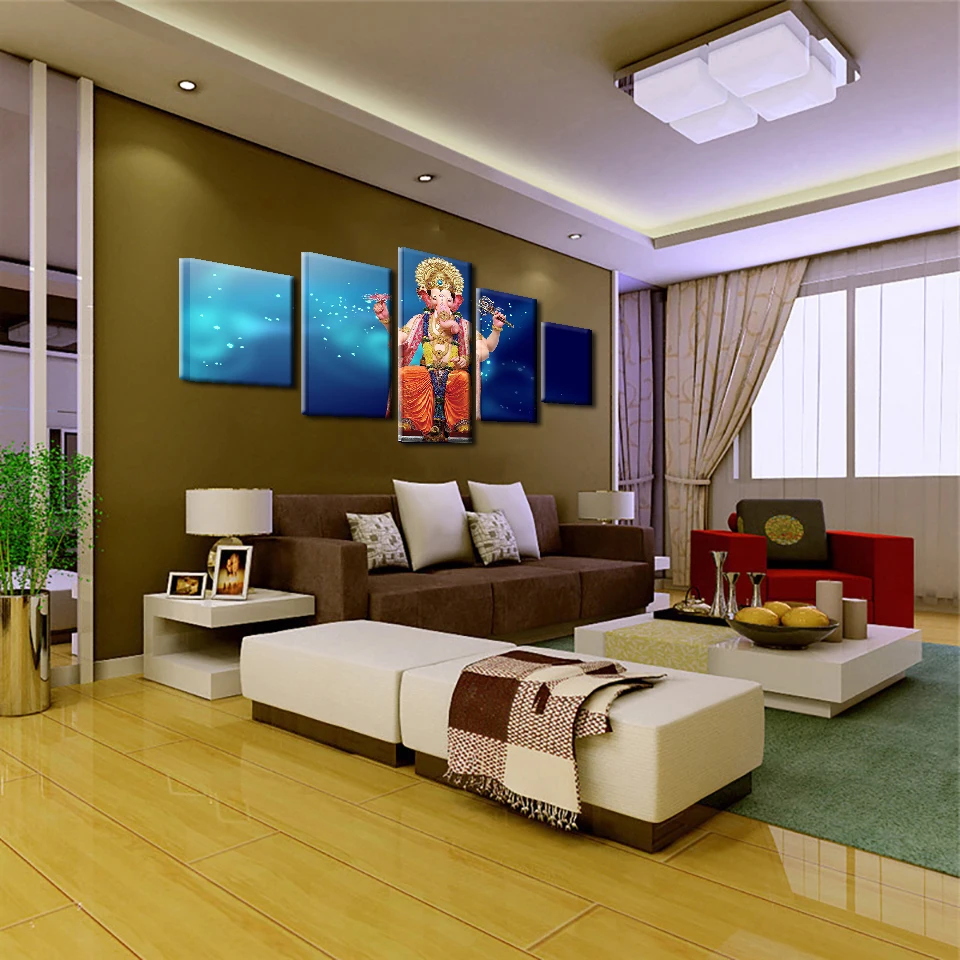 Настенная Картина на холсте слон модульные картины декор для гостиной 5 шт. HD