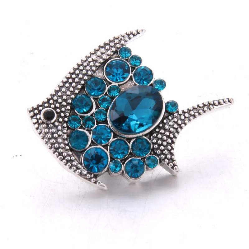 A1767-blue 10PCS High Quality 18mm Snap Button Jewelry Flower Heart wings Snap Buttons Fit Snap Bracelet for Women Love Snaps Jewelry - Окраска металла: A1767-blue