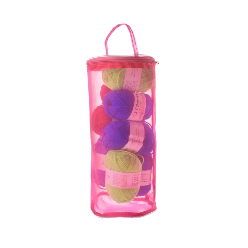 Круглое пластиковое ведро сумки нейлоновый чехол для пряжи органайзер хранилище