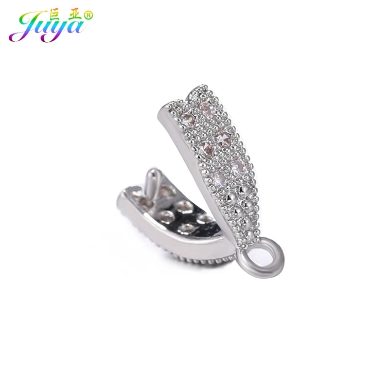 White Gold Сделай Сам, серьги, ювелирное изделие, зажим, зажим, серьги, крючок, аксессуары для женщин, Стразы ручной работы, Агатовые серьги, ювелирное изготовление - Цвет: White Gold