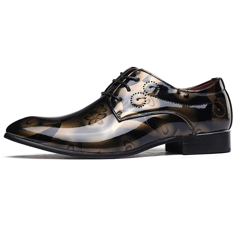 Модные Роскошные Дизайнерские мужские туфли-оксфорды офисные туфли с острым