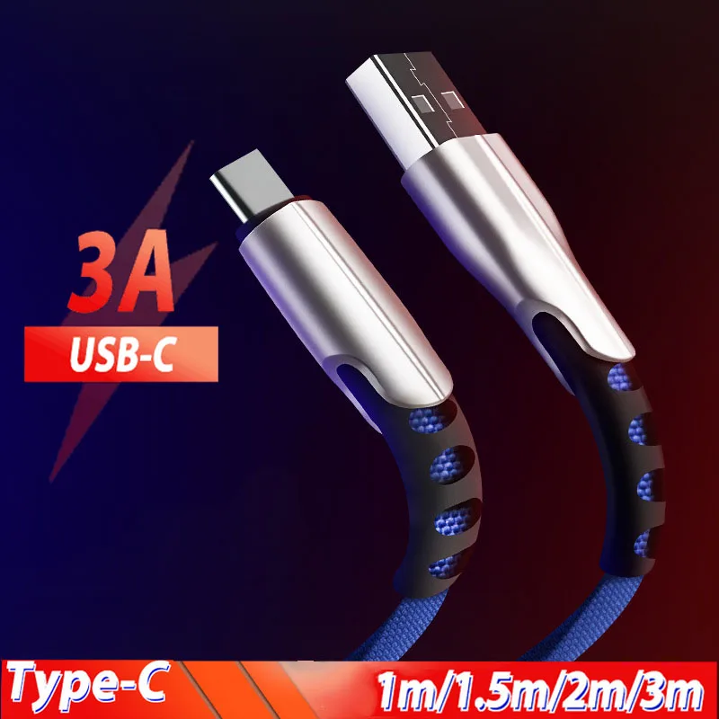 Зарядный кабель Usb Type C 3 м метра c для Huawei Mate 30 Pro Realme X X2 5 передачи данных|Кабели