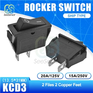 ON-OFF 2pin KCD3 кулисный переключатель ВКЛ-ВЫКЛ 2 положения 2 Pin/3 Pin электрооборудование выключатель питания 15A 250VAC/20A 125VAC - Цвет: ON-OFF 2pin