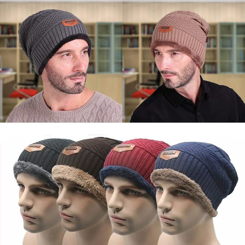 Unisex Women Men Winter Hat Beanie Baggy Warm Fleece Beret | Аксессуары для одежды