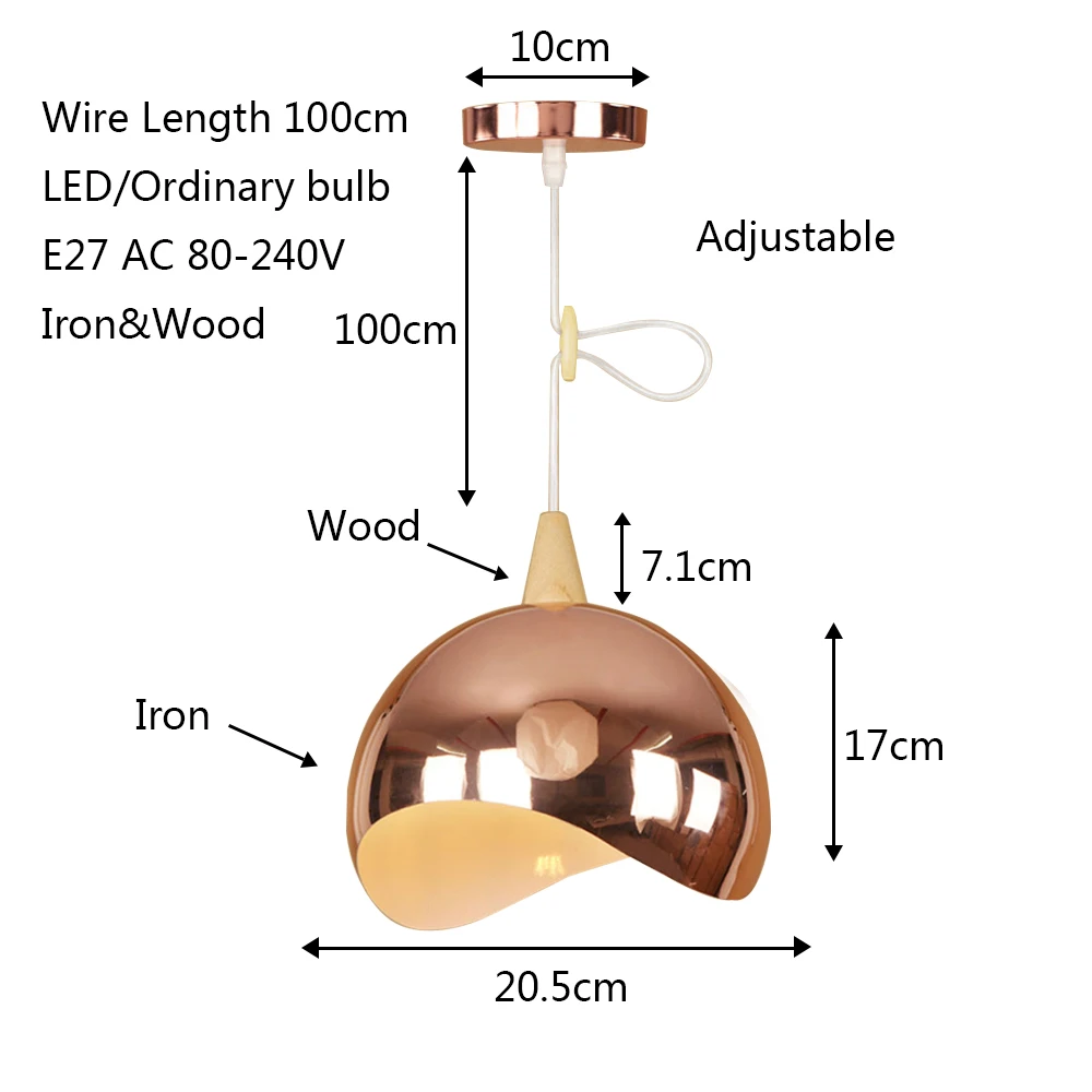 Современная креативная Подвесная лампа из железного дерева Светодиодная E27