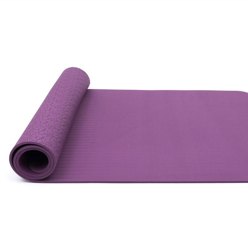 purple - 61cm Качественный Экологически нетоксичный Коврик для йоги из ТПЭ толщиной 6 мм, очень длинный, шириной 183-61/80 см, нескользящий, подходит для студии йоги - Цвет: purple - 61cm