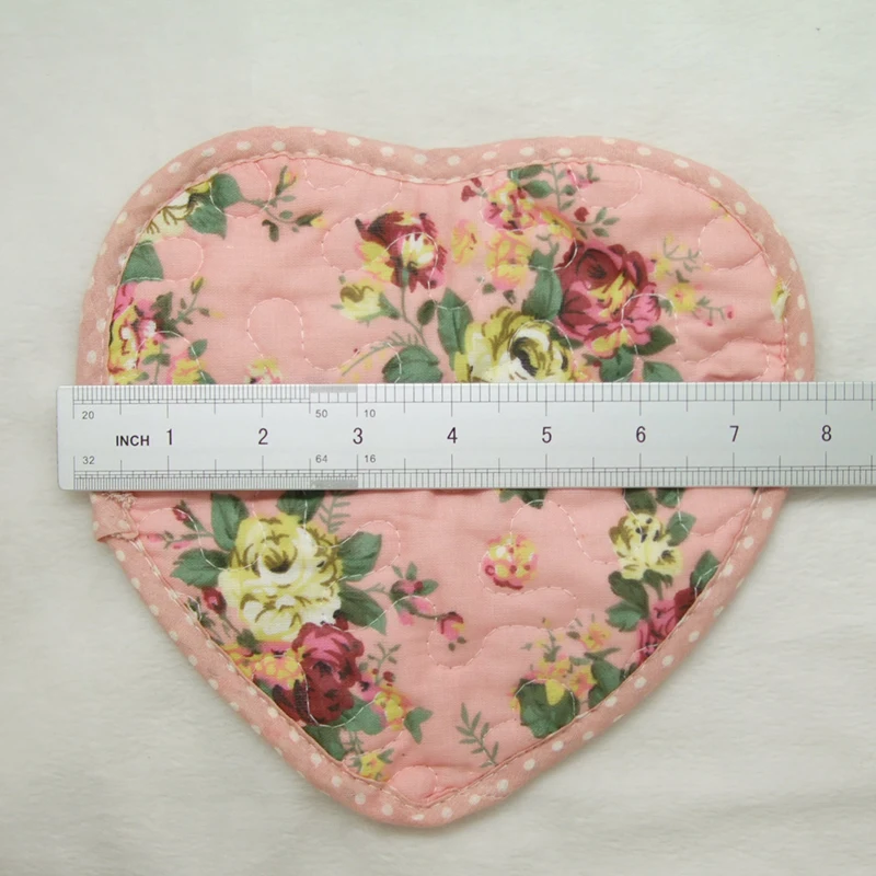 

New Arrival 1pcs Sweet heart Cooksmart 100% cotton Oven Mitt/Glove and Placemat Pink background mixcolor painting flower