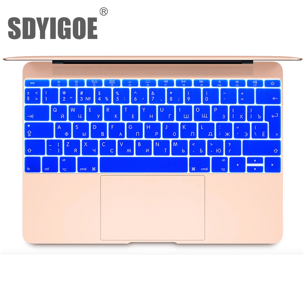 Русская крышка клавиатуры Мягкий силикон для Macbook 1" A1534 A1931 retina для Pro 13" не с сенсорной панелью A1708 A1988 ЕС введите ключ