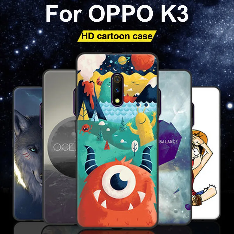 6 5 &quotсиликоновый чехол для OPPO K3 из ТПУ с мультяшным рисунком телефона PCGM00 мягкие